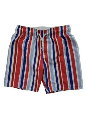 Cat & Jack Boys size 5T pinstripe swim trunks perfect for 4the of July EUC